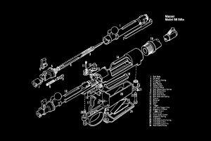 gun, Exploded view diagram, Mauser