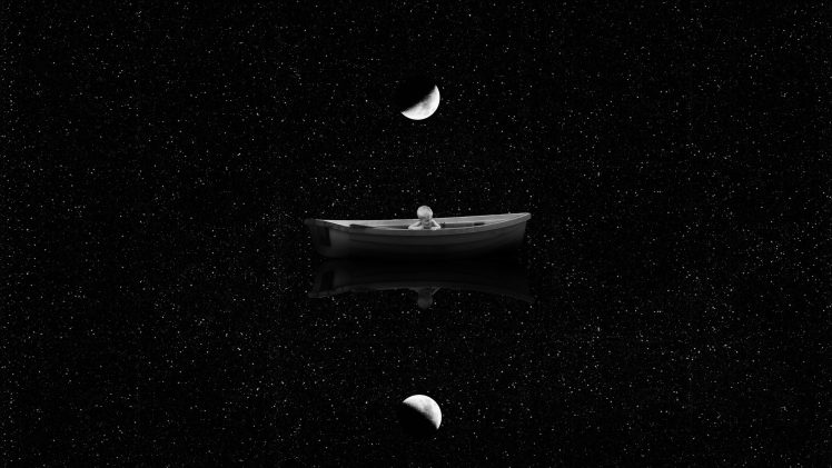 stars, Children, Boat, Moon Wallpapers HD / Desktop and Mobile Backgrounds