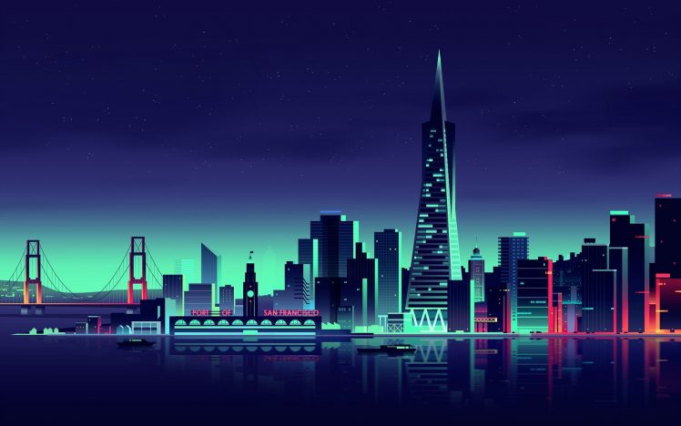 night, Cityscape, Colorful HD Wallpaper Desktop Background