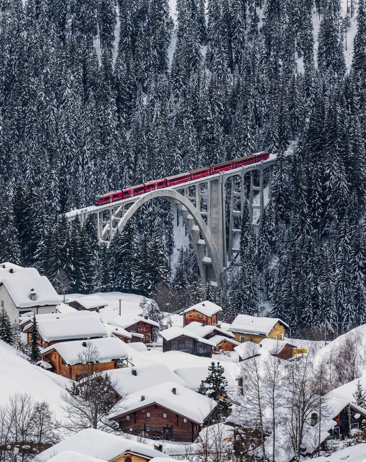 train, Bridge, Switzerland HD Wallpaper Desktop Background