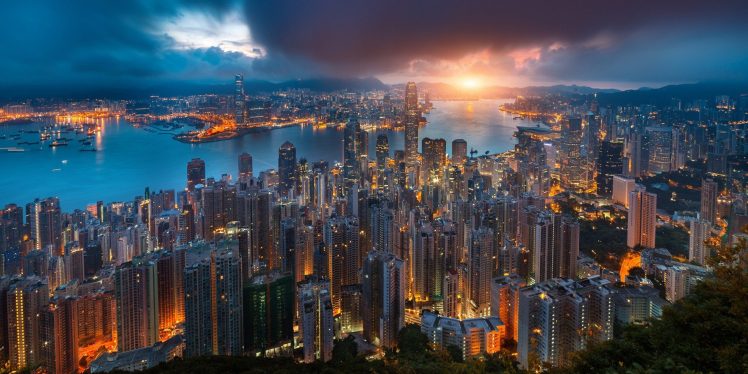 Hong Kong, Victoria Harbour, Morning HD Wallpaper Desktop Background