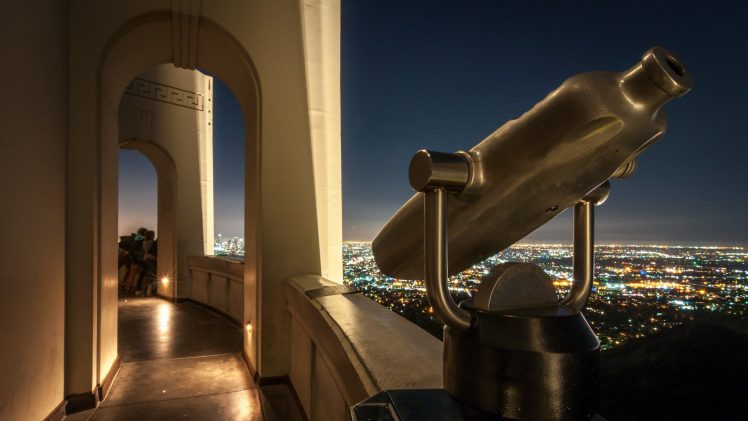 observatory, Los Angeles, Night HD Wallpaper Desktop Background