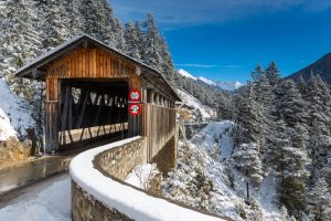 bridge, Switzerland, Snow