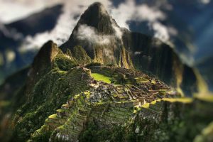 Machu Picchu, Mountain, Peru, Tilt shift