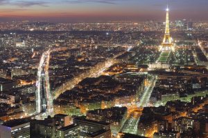 Paris, Eiffel Tower, Night, Triple screen