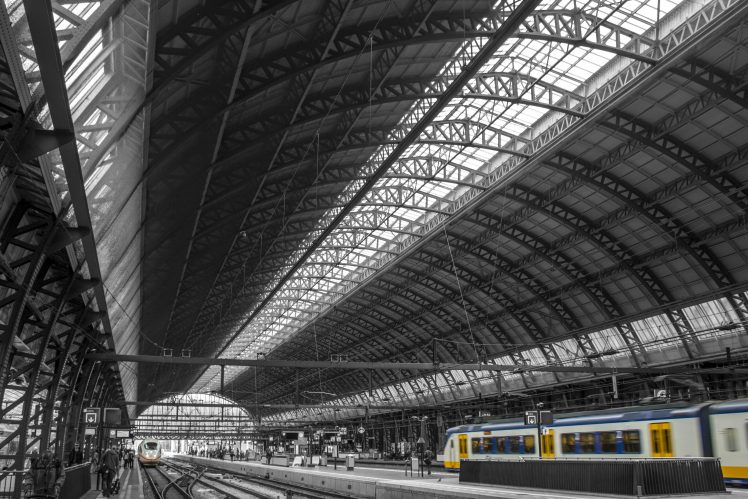 train, Train station, Amsterdam HD Wallpaper Desktop Background