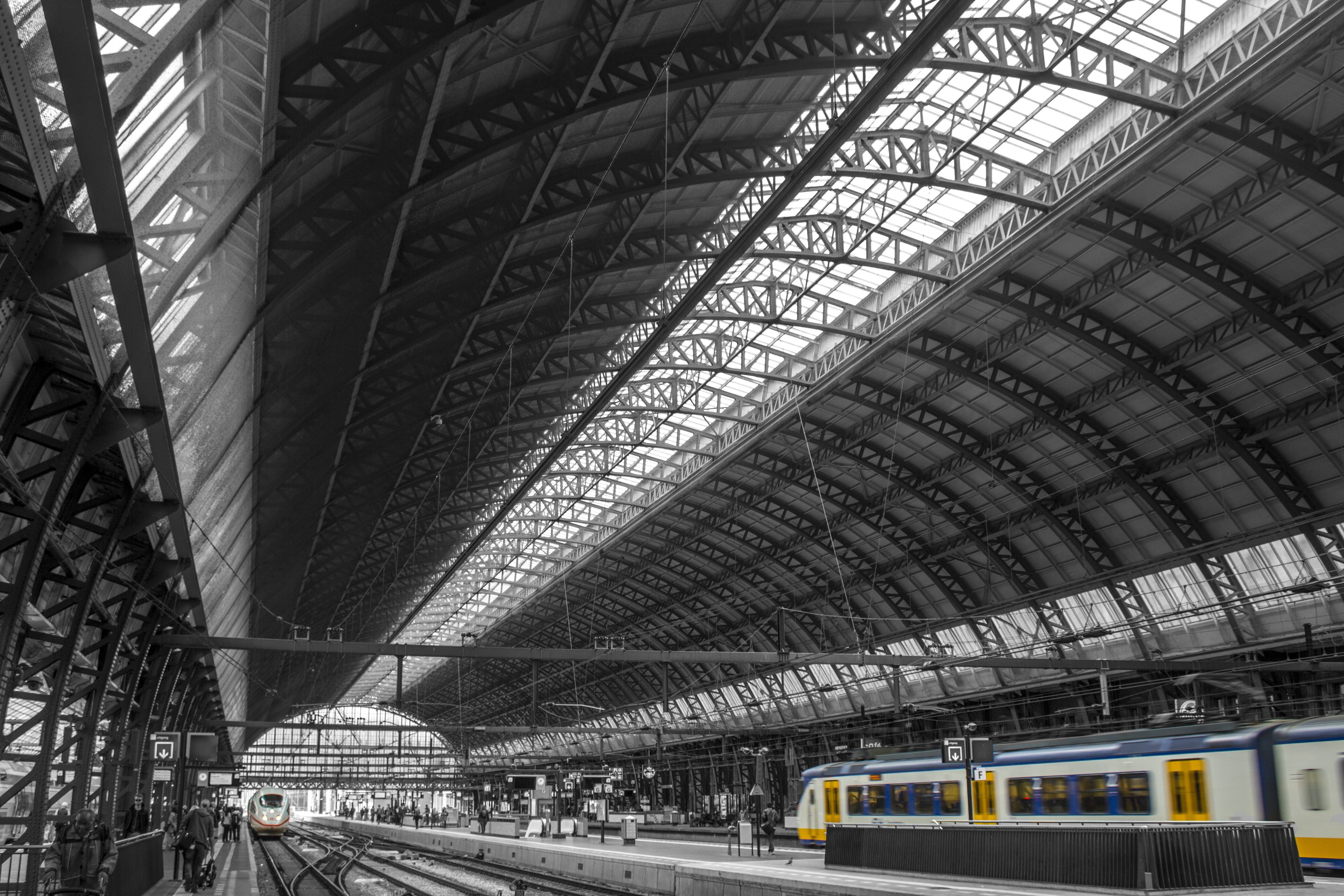 train, Train station, Amsterdam Wallpaper