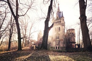 old, Old building, Architecture, Trees, Gothic architecture, Abandoned