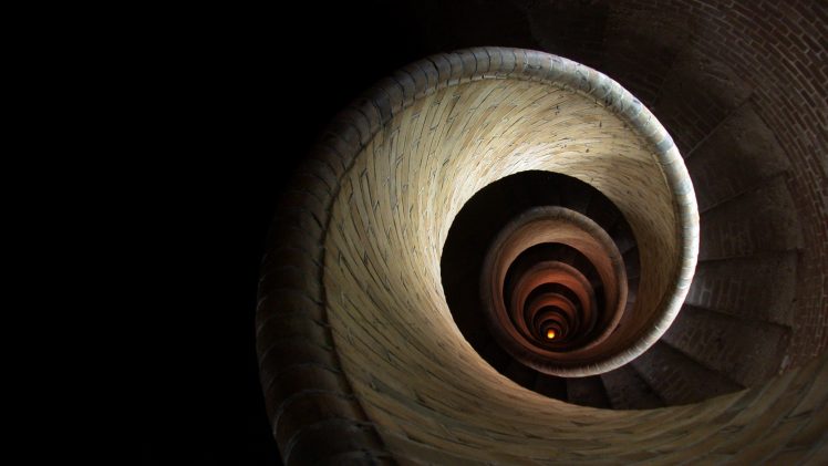 stairs, Spiral, Bricks HD Wallpaper Desktop Background