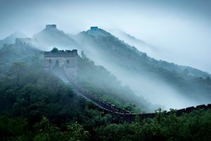 China, Great Wall of China, Mountain, Mist