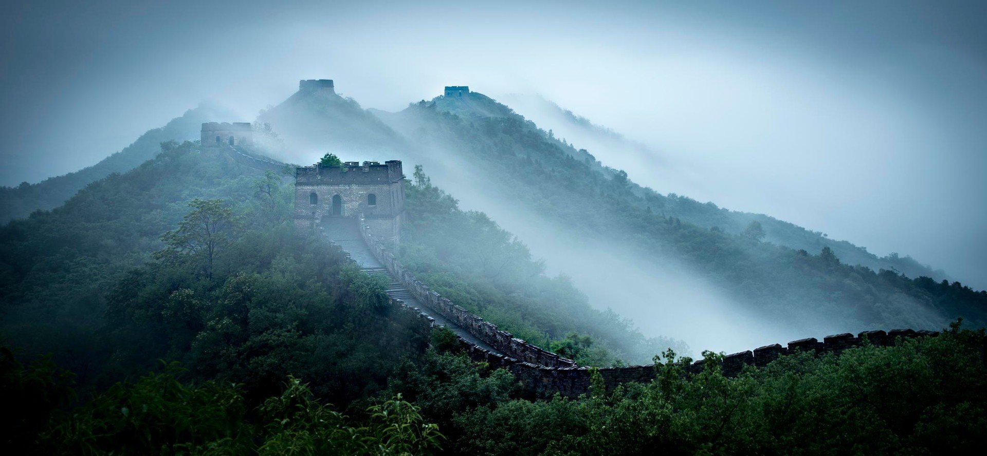 China, Great Wall of China, Mountain, Mist Wallpaper
