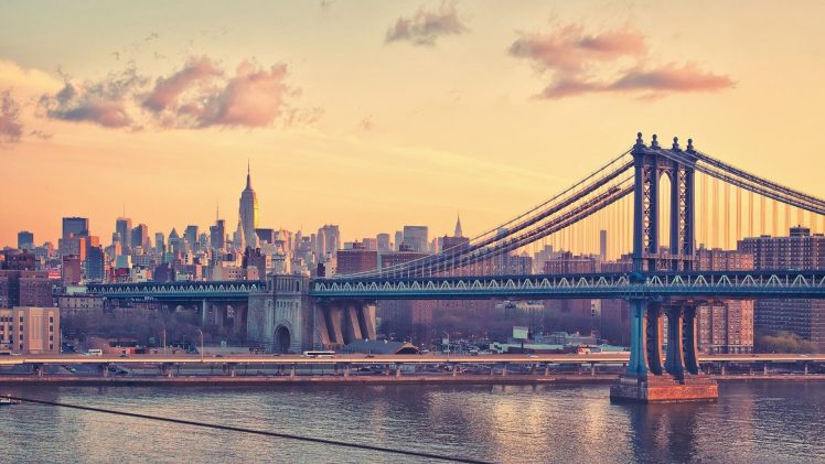 city, Bridge, New York City, Manhattan Bridge HD Wallpaper Desktop Background