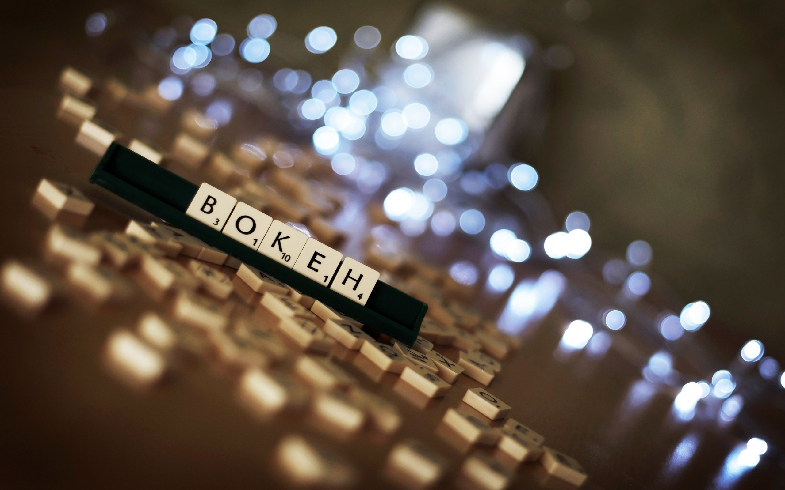 text, Bokeh, Board games, Scrabble, Numbers, Blurred, Lights, Depth of field, Table Wallpaper