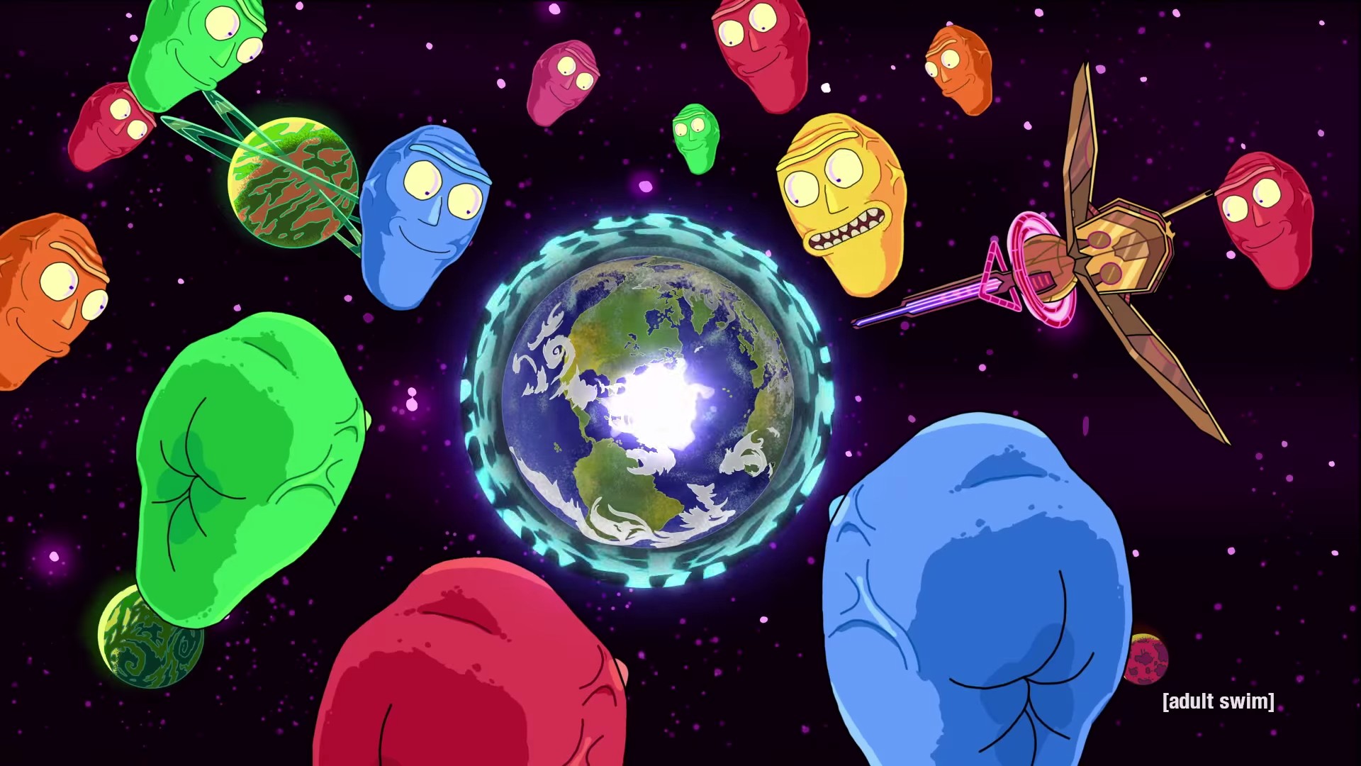 Rick and Morty, Show me what you got, Floating heads Wallpapers HD