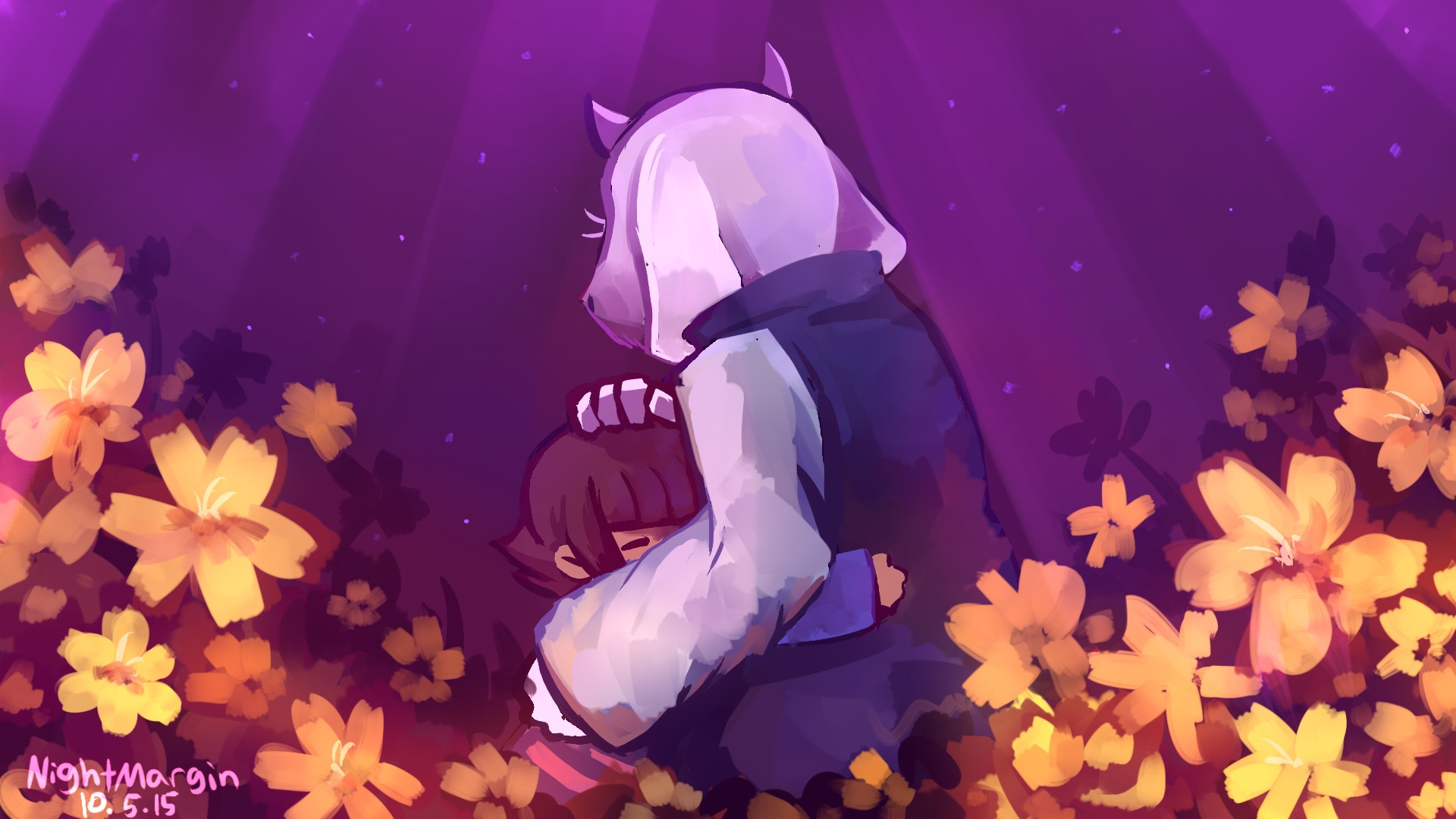 Toriel, Undertale, Frisk Wallpaper