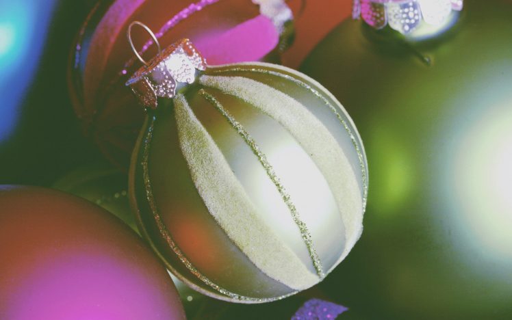 Christmas ornaments, Colorful HD Wallpaper Desktop Background