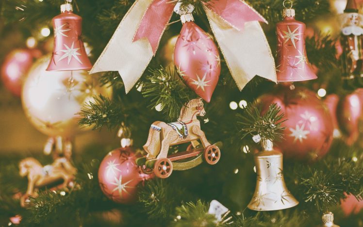 Christmas ornaments, Colorful HD Wallpaper Desktop Background