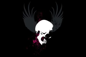 skull, Vector art, Grunge, Black background
