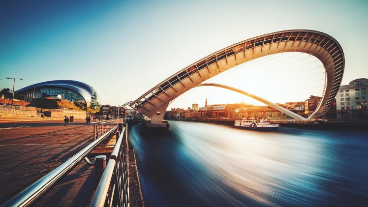 Newcastle, Millenium bridge HD Wallpaper Desktop Background