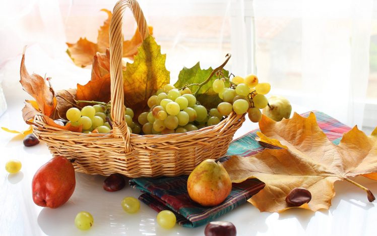 fruit, Grapes, Pears HD Wallpaper Desktop Background
