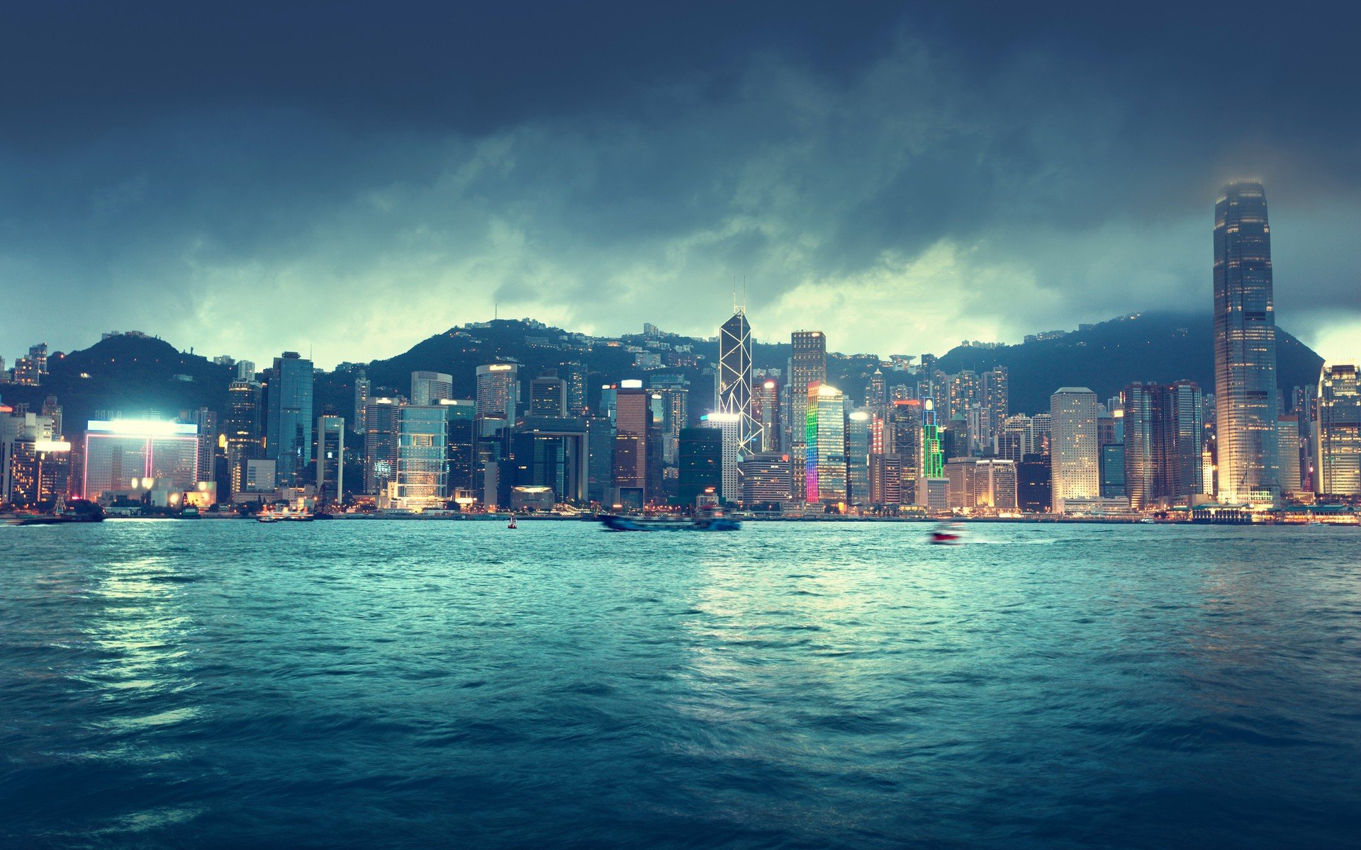 city, Hong Kong Wallpaper