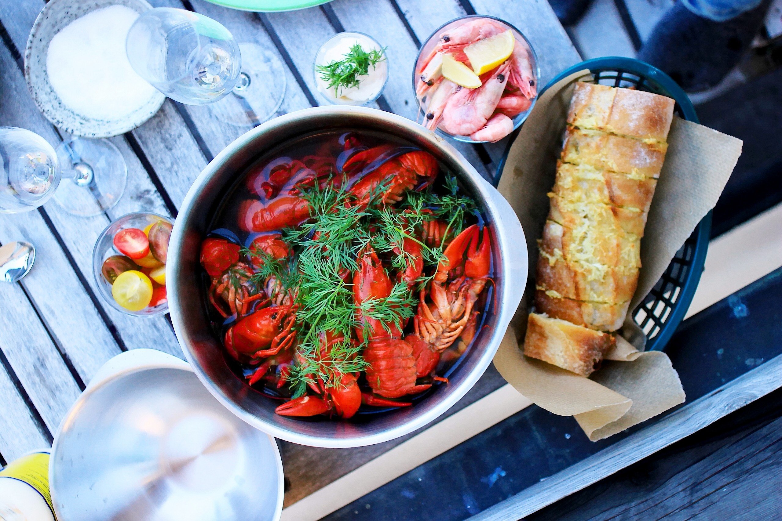 food, Lobsters, Bread Wallpaper