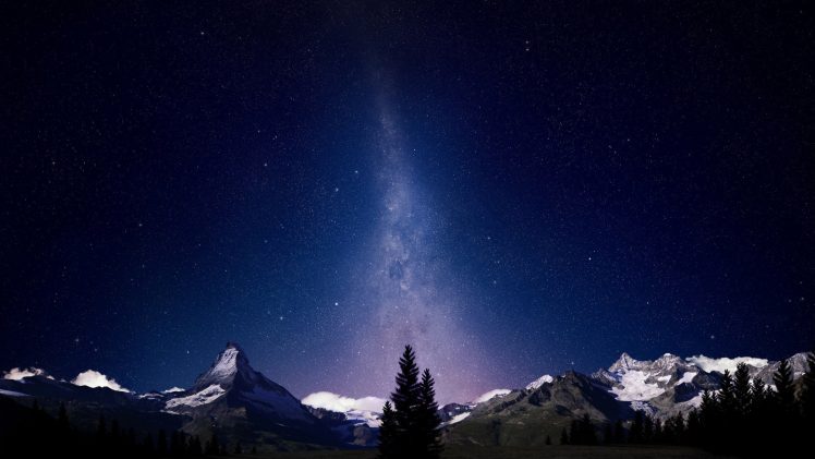stars, Mountain HD Wallpaper Desktop Background