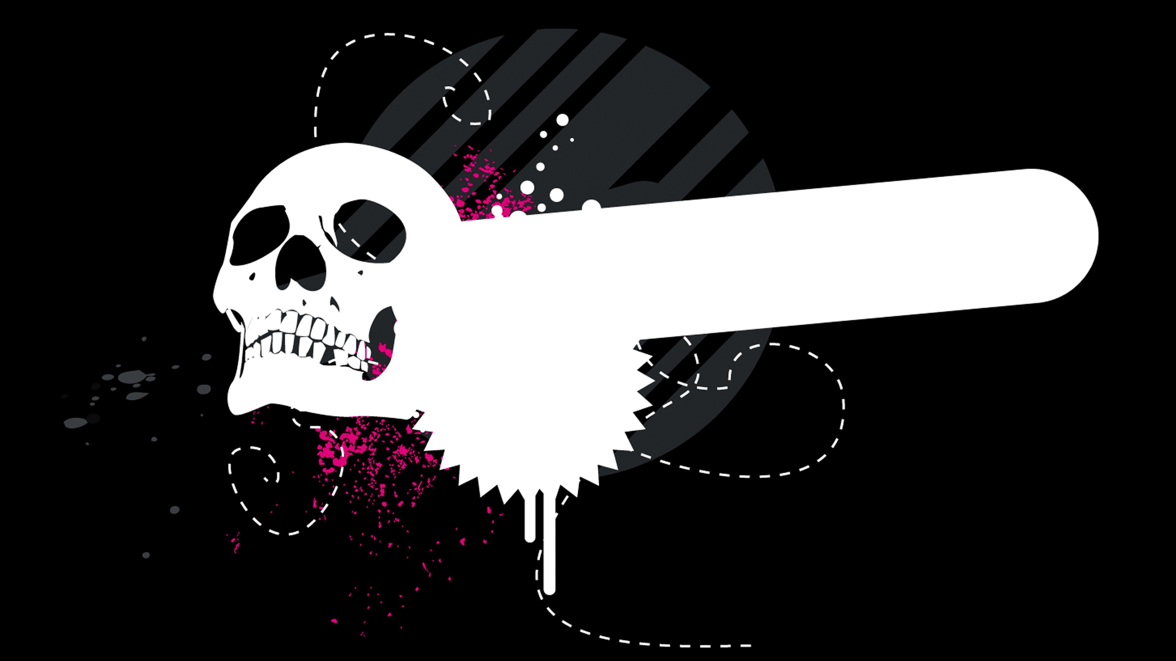 skull, Grunge, Vectors, Black background Wallpaper