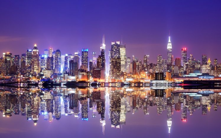 city, Reflection, New York City HD Wallpaper Desktop Background