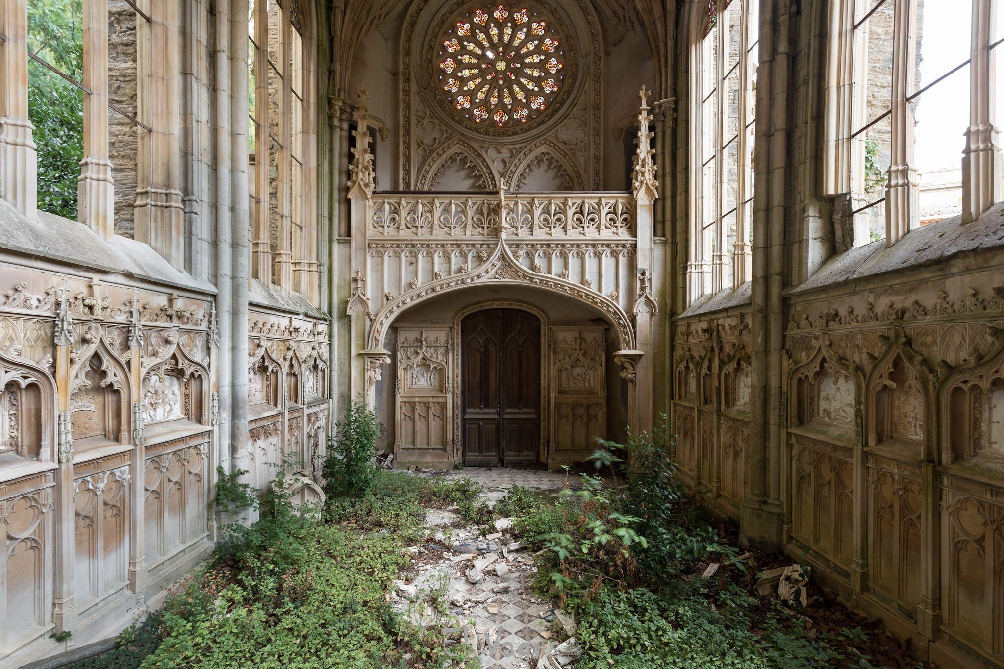 church, France, Architecture, Gothic architecture, Abandoned Wallpaper