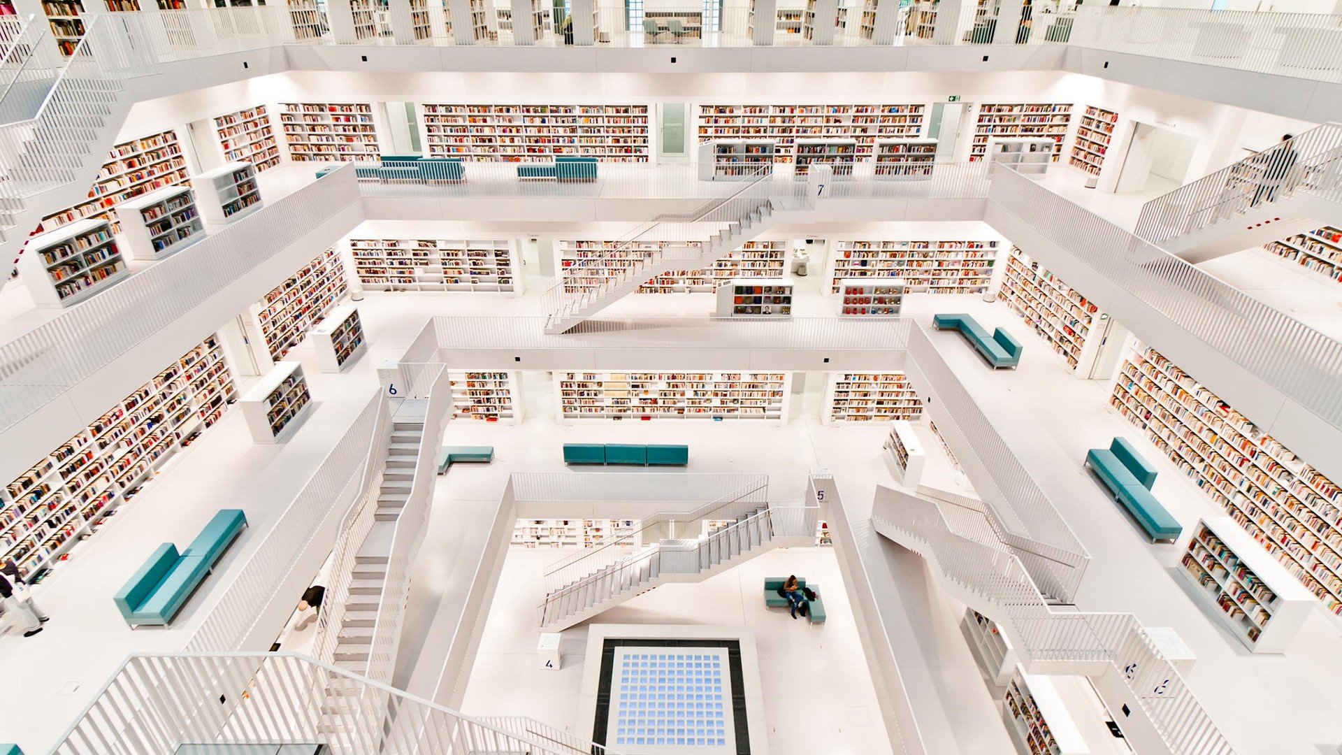 library, Stuttgart Wallpaper