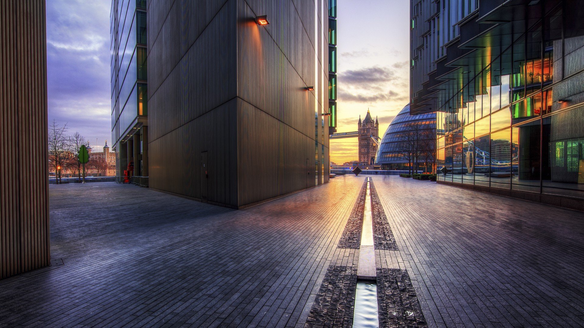 HDR, Building, England, London, Reflection Wallpaper