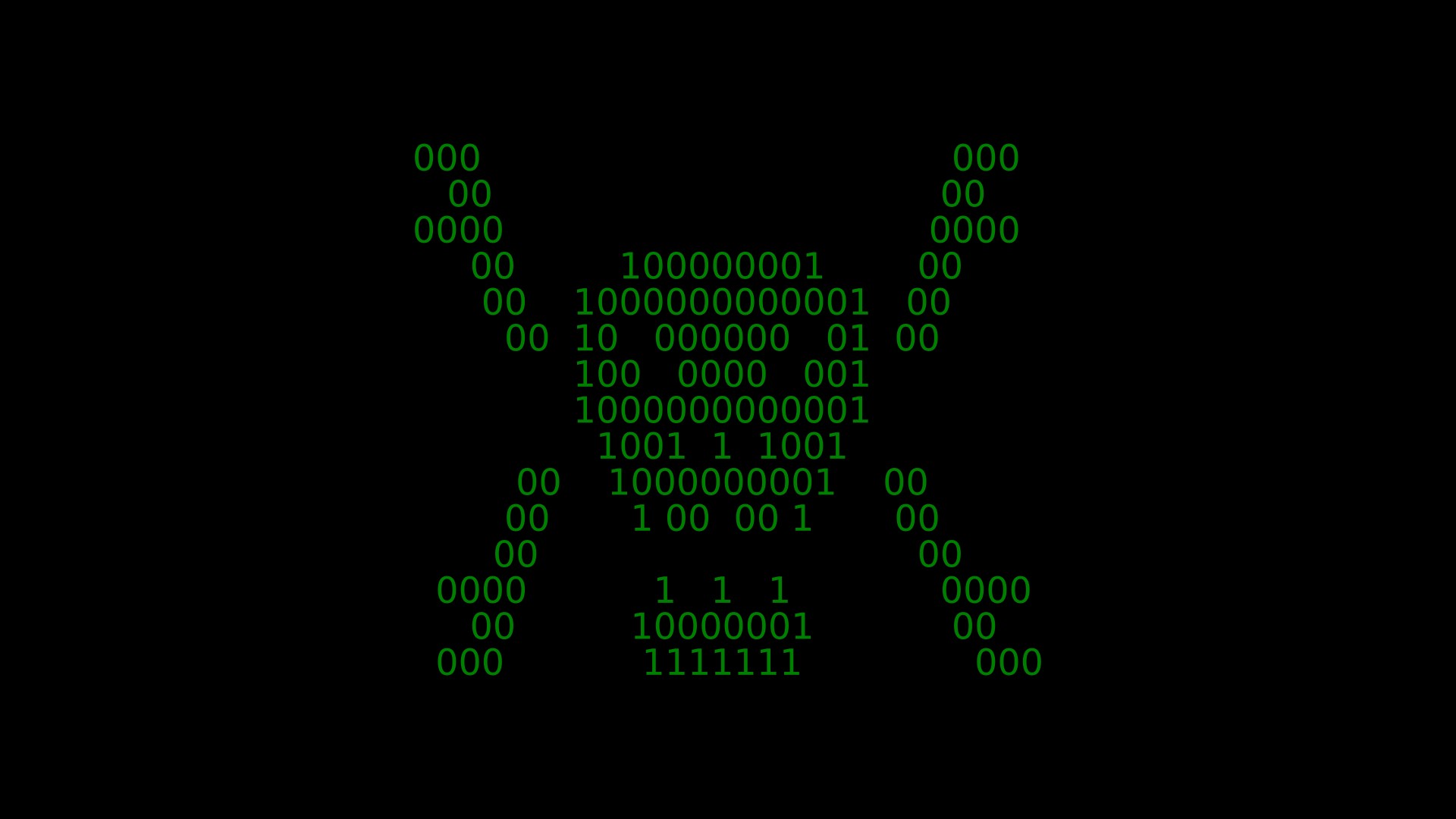 binary, Skull and bones Wallpaper