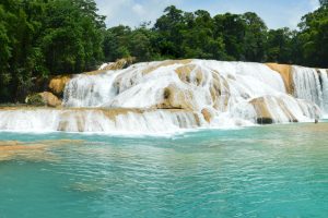 agua azul,  waterfall, Chiapas, Mexico, Panorama