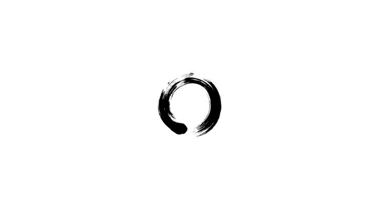zen, Ensō, Circle, Minimalism, Black HD Wallpaper Desktop Background