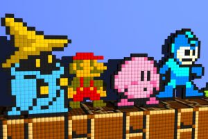Mega Man, Kirby, Super Mario, Black Mage