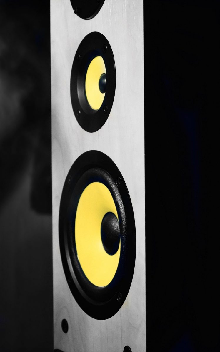 speaker, Music, Yellow HD Wallpaper Desktop Background