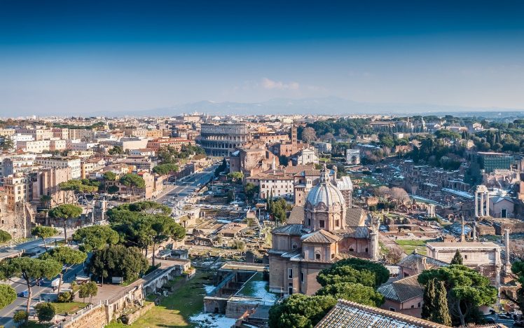 Rome, Italy, Colosseum, City, Cityscape, Cathedral HD Wallpaper Desktop Background