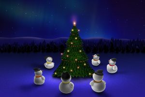 Christmas, Snowmen, Christmas Tree