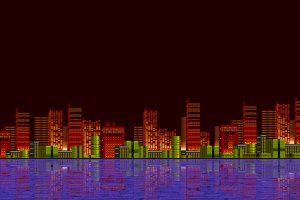 pixel art, 16 bit, Sega, Sonic the Hedgehog, City