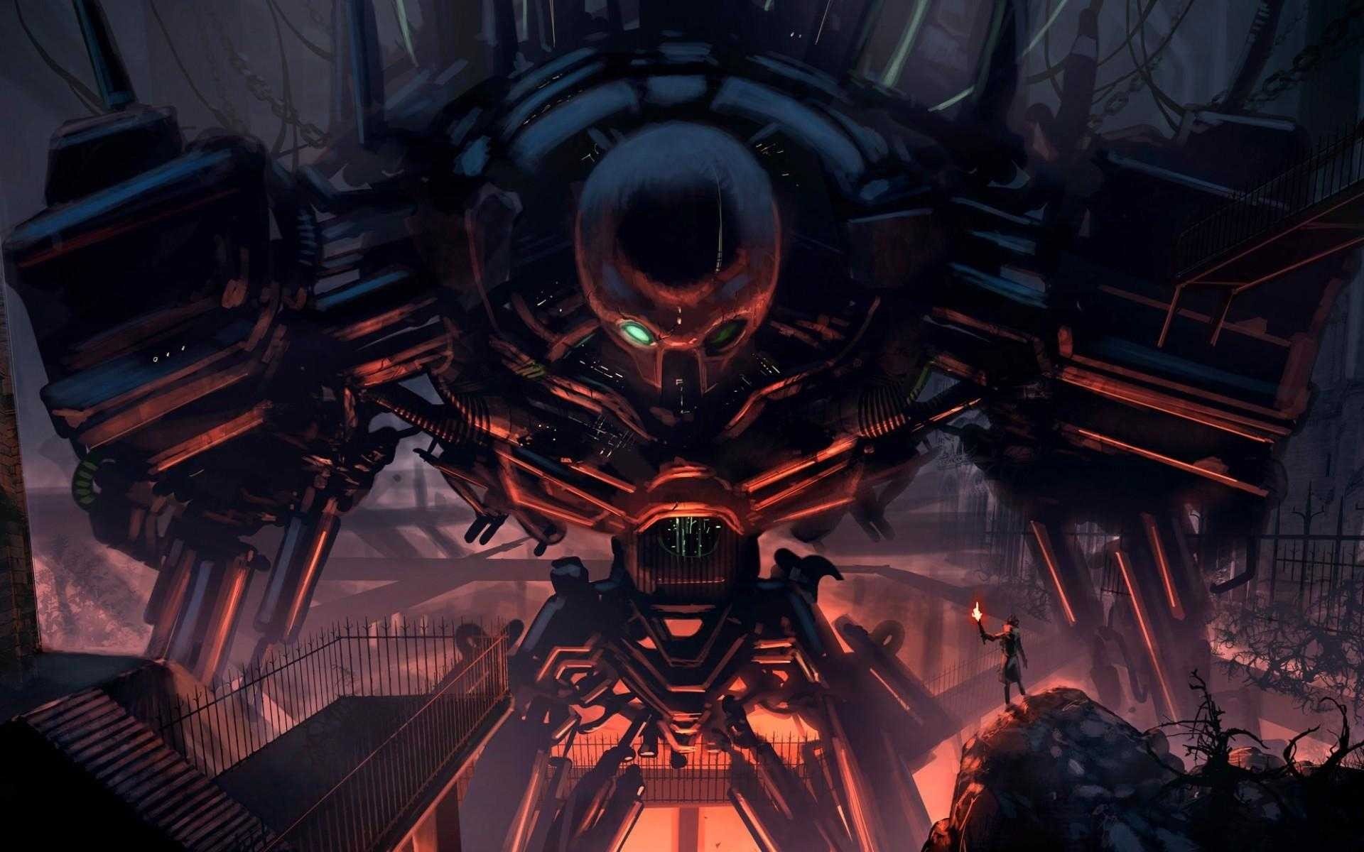 robot, Science fiction, Classic art Wallpaper