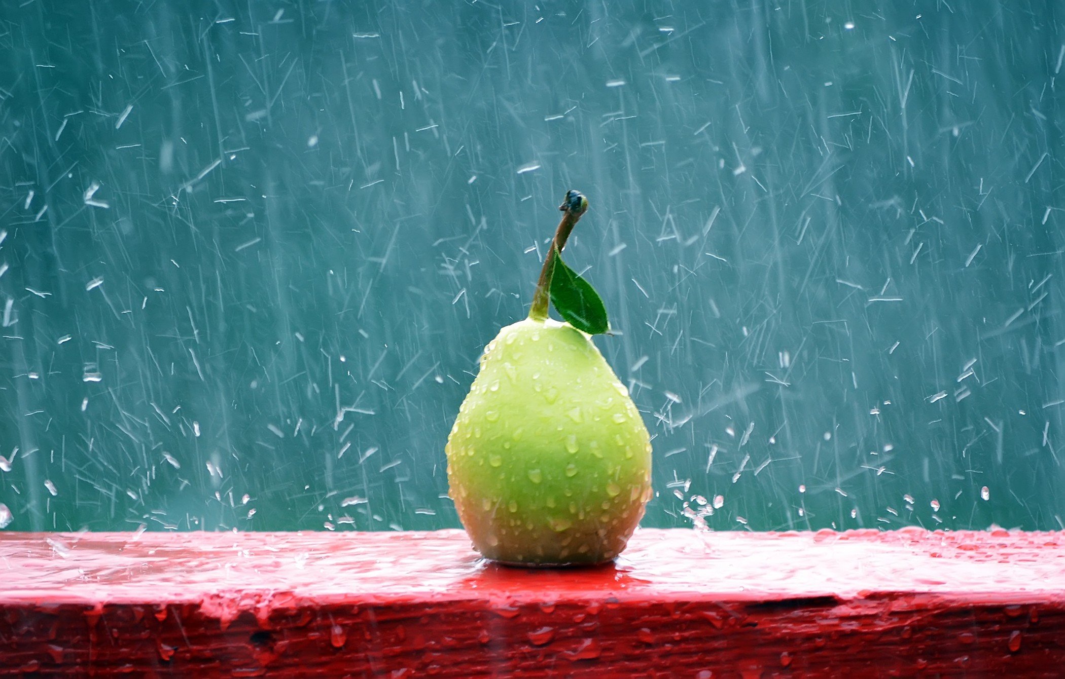 fruit, Apples, Rain Wallpaper