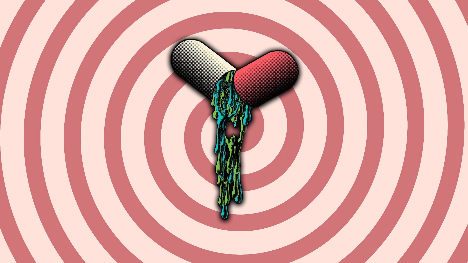 drugs, Spiral, Classic art, Pills Wallpaper