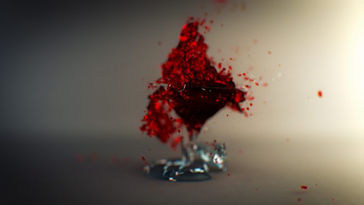 shattered, Red, Wine, Glass HD Wallpaper Desktop Background