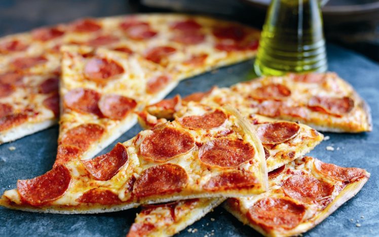 pizza, Food, Salami HD Wallpaper Desktop Background