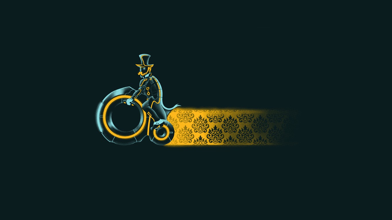Light Cycle, Parody, Tron, Steampunk Wallpaper