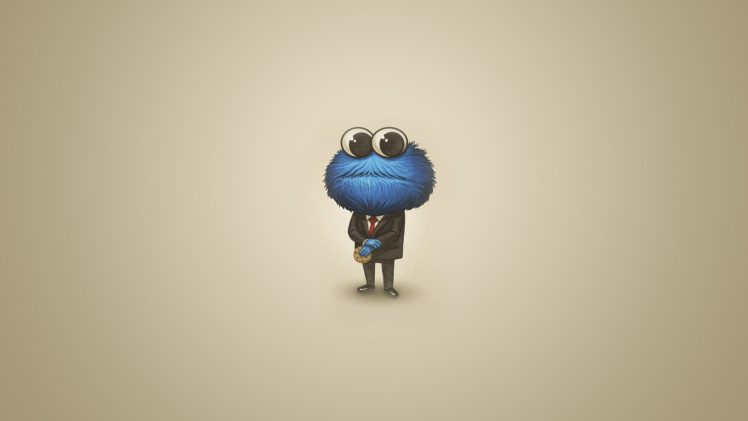 Cookie Monster, Suits HD Wallpaper Desktop Background