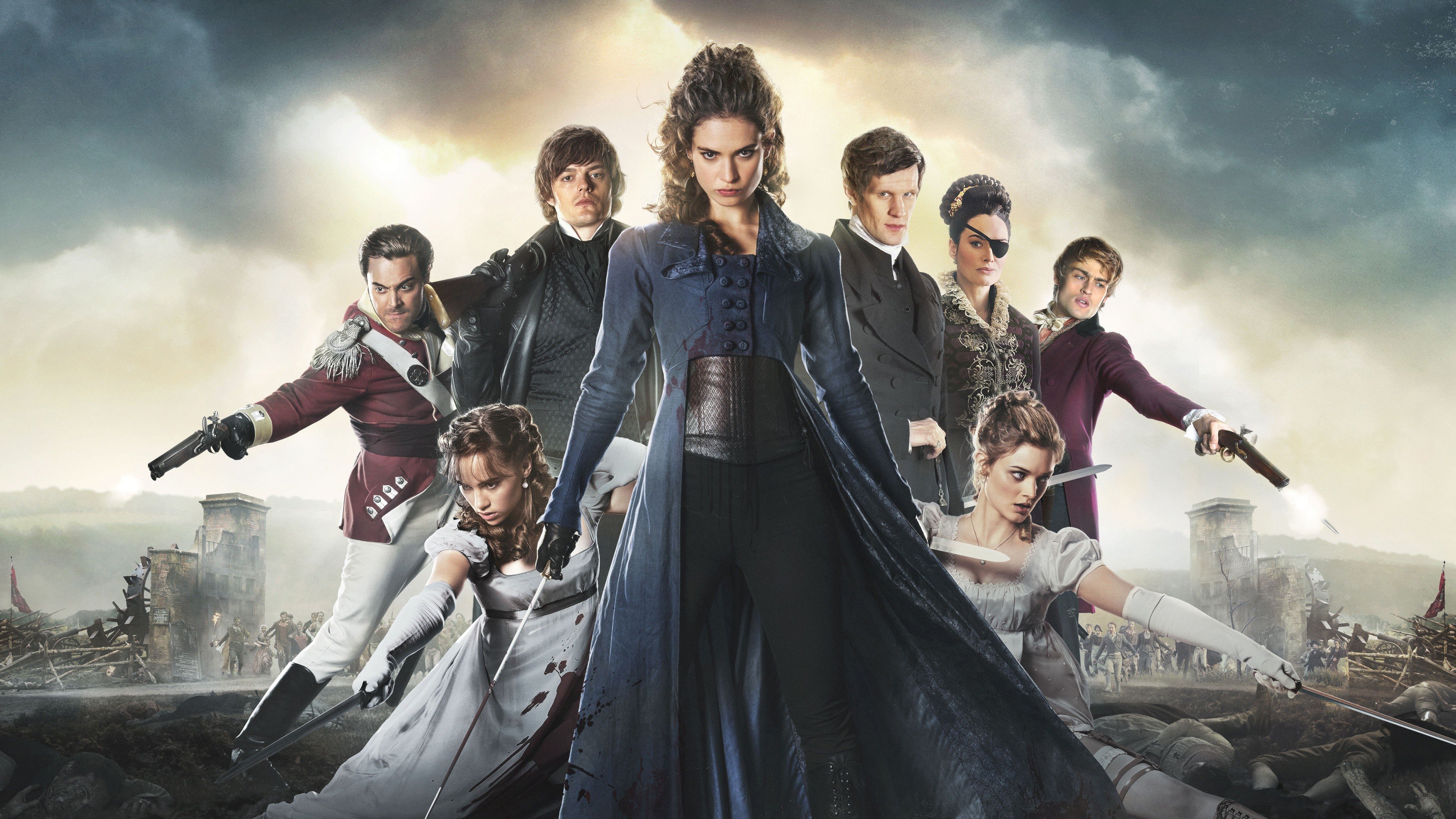 actor, Costumes, Sword, Lena Headey, Pride and Prejudice and Zombies, Charles Dance, Sam Riley Wallpaper