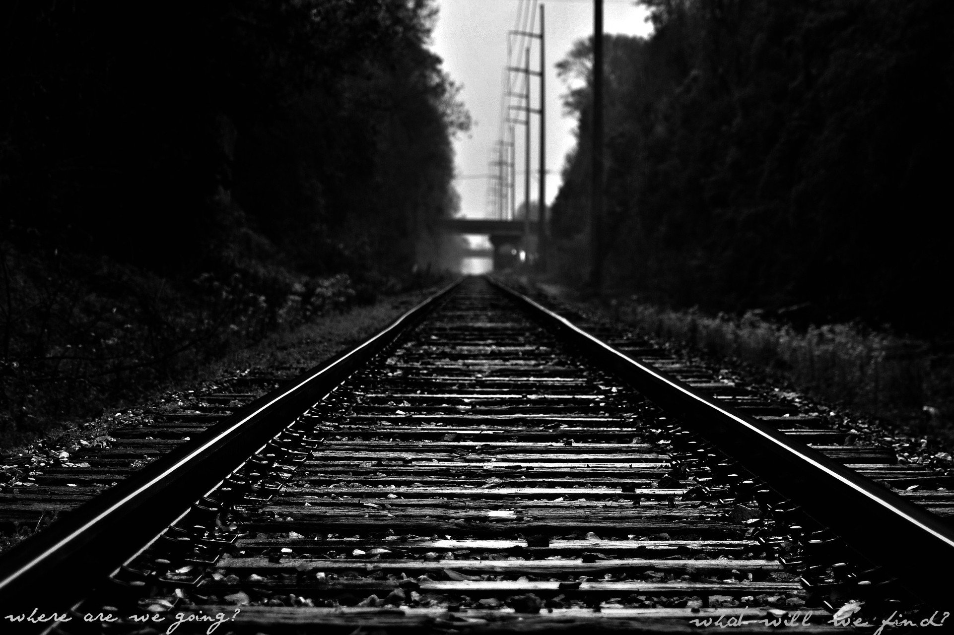 monochrome, Railway Wallpaper