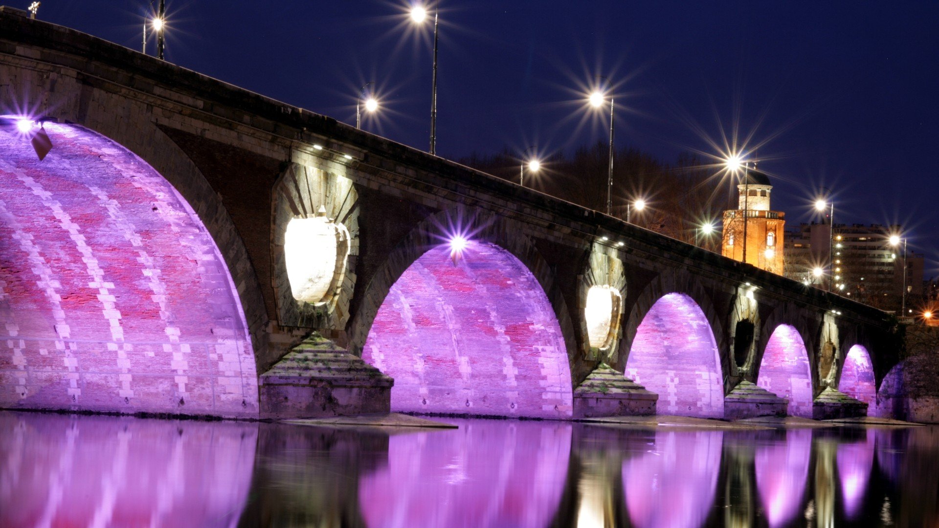 Toulouse, Pont Neuf, Garonne, France Wallpaper